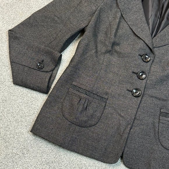 - Classiques Entier Retro Style Blazer in Dark Gray Winter Sz 12 - 1H1783 - Picture 2 of 8